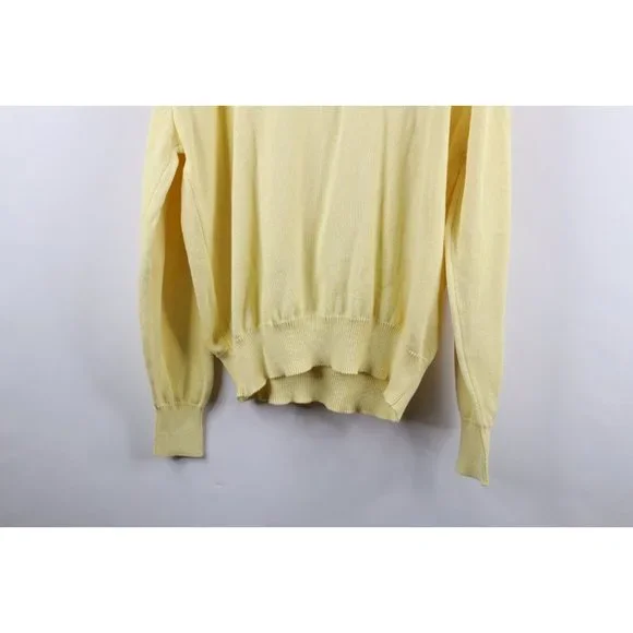 Vtg 60s 70s Brooks Brothers Mens 46 Sea Island Cotton Knit V-Neck Sweater USA